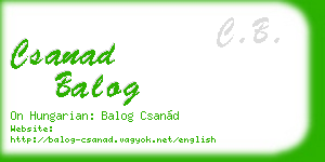 csanad balog business card