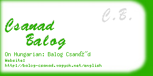 csanad balog business card